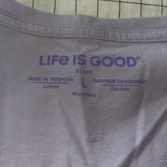 Life Is Good "Simplify" Lavender Pajamas - Picture 6 of 11